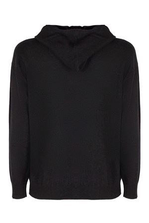 Black virgin wool sweatshirt with hood MAURO GRIFONI | GV110015127003